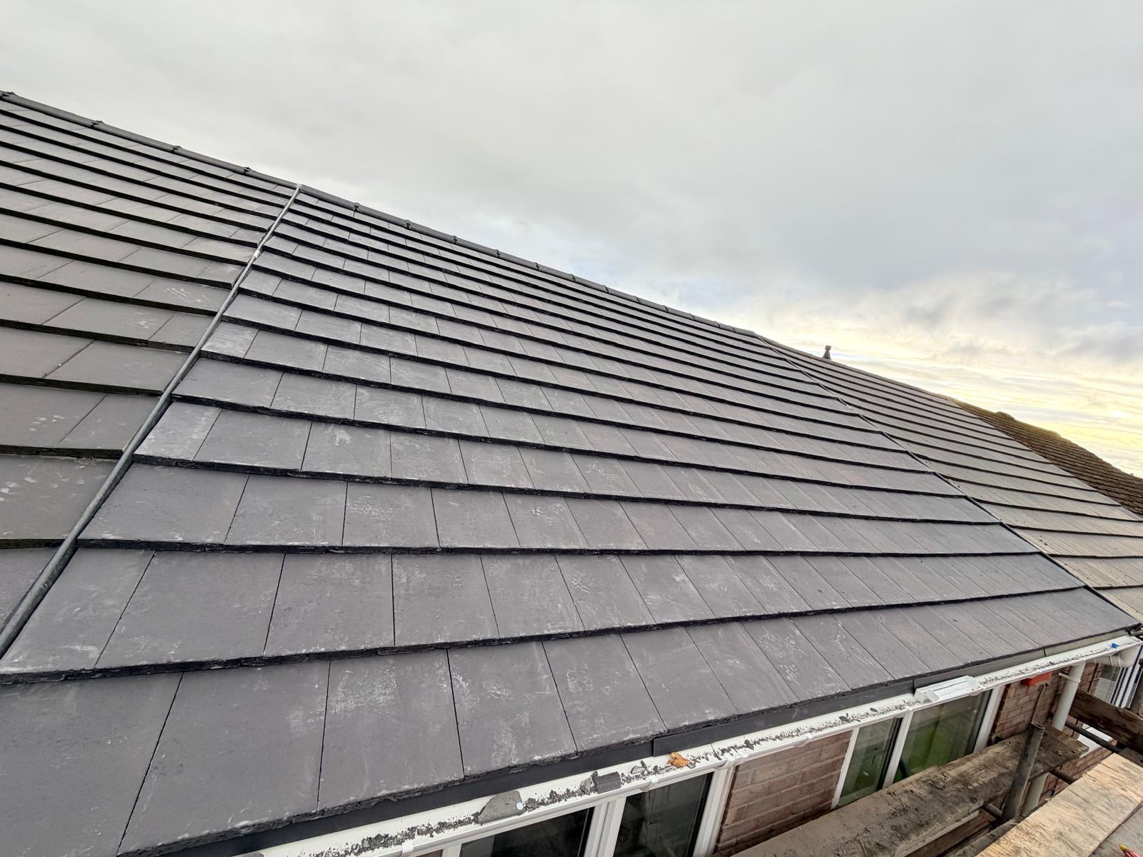 Completed roofing work in Prudhoe